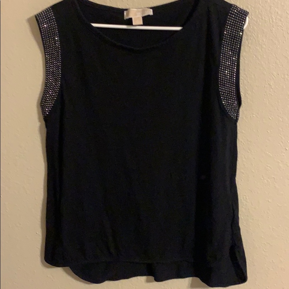 Michael Kors black sleeveless top large - Picture 1 of 4